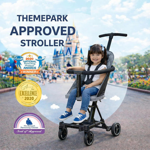 Dream On Me Coast Rider Lightweight Travel Stroller, 45 Lb Limit, Gray