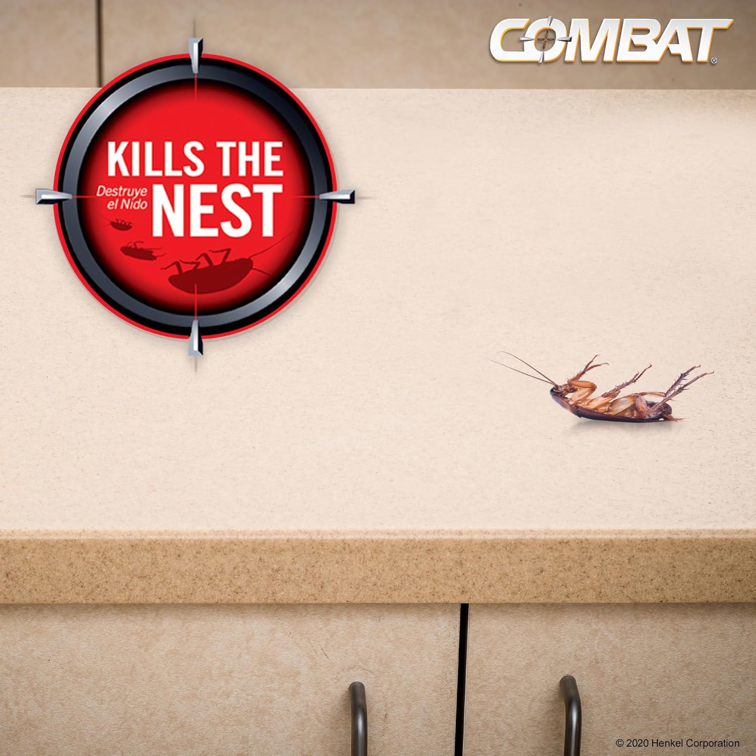 Combat Roach Killing Bait Stations, Large Roaches, Kills the Nest, 8 Count