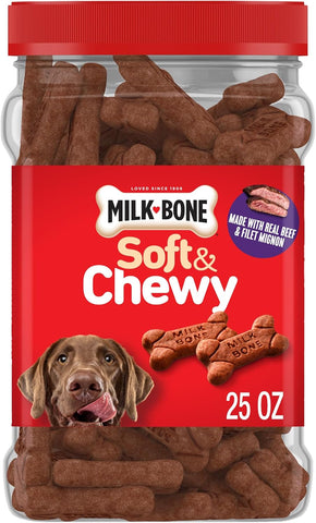 Milk-Bone Soft & Chewy Dog Treats, 25 Oz. Canister