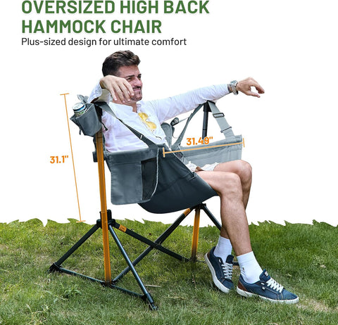 TIMBER RIDGE Hammock Camping Chair, Oversized Swinging Chair, 400lbs Load