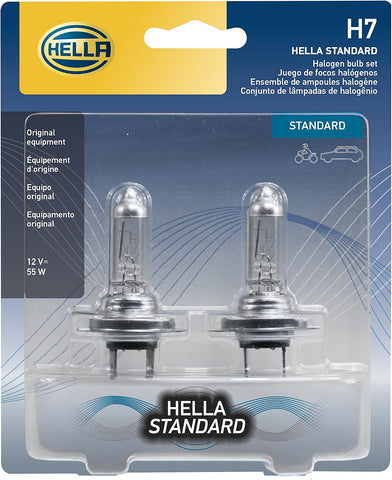 Hella H7TB Standard Halogen Bulbs, 12 V, 55W, 2 Pack
