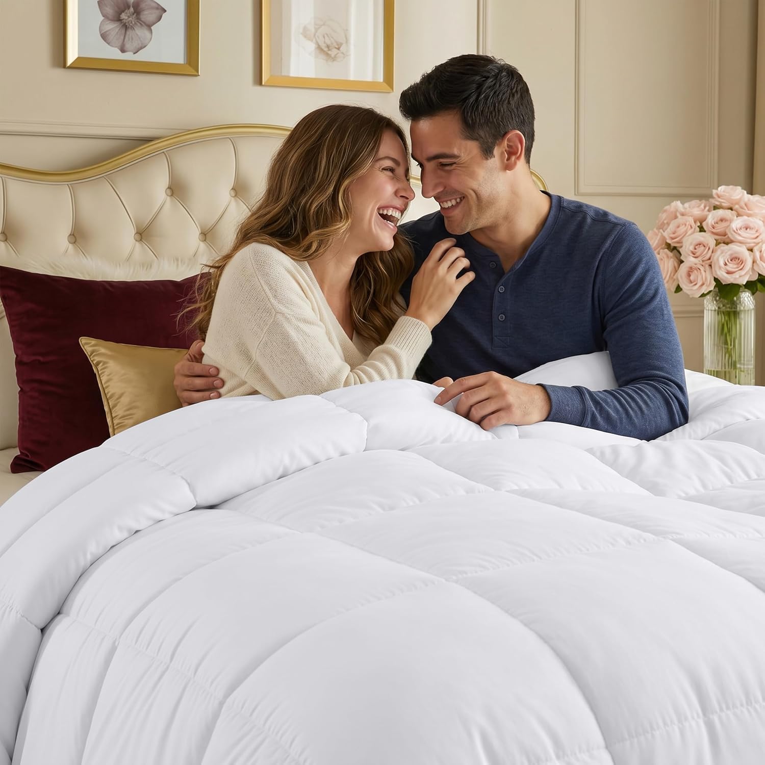 Utopia Bedding Duvet Insert, Comforters Queen Size 88 x 88 Inches, White
