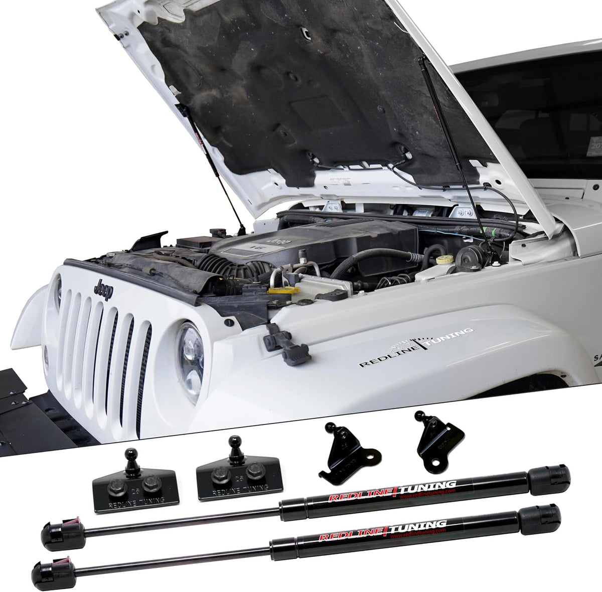 Redline Tuning 21-20002-02 Hood Quicklift Plus Fits Wrangler JK 2007-2017