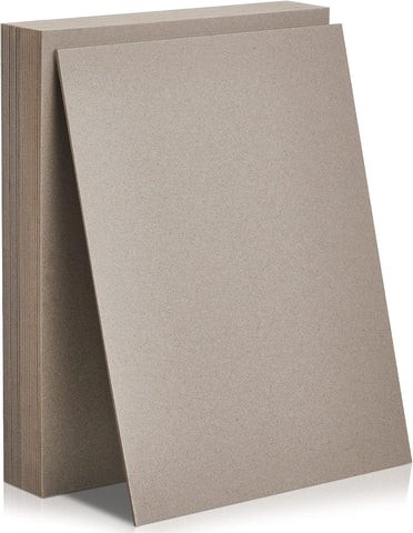 Lewtemi 20pcs Bookboard, Chipboard for Book Binding, 12.5 x 10''80pt, Gray