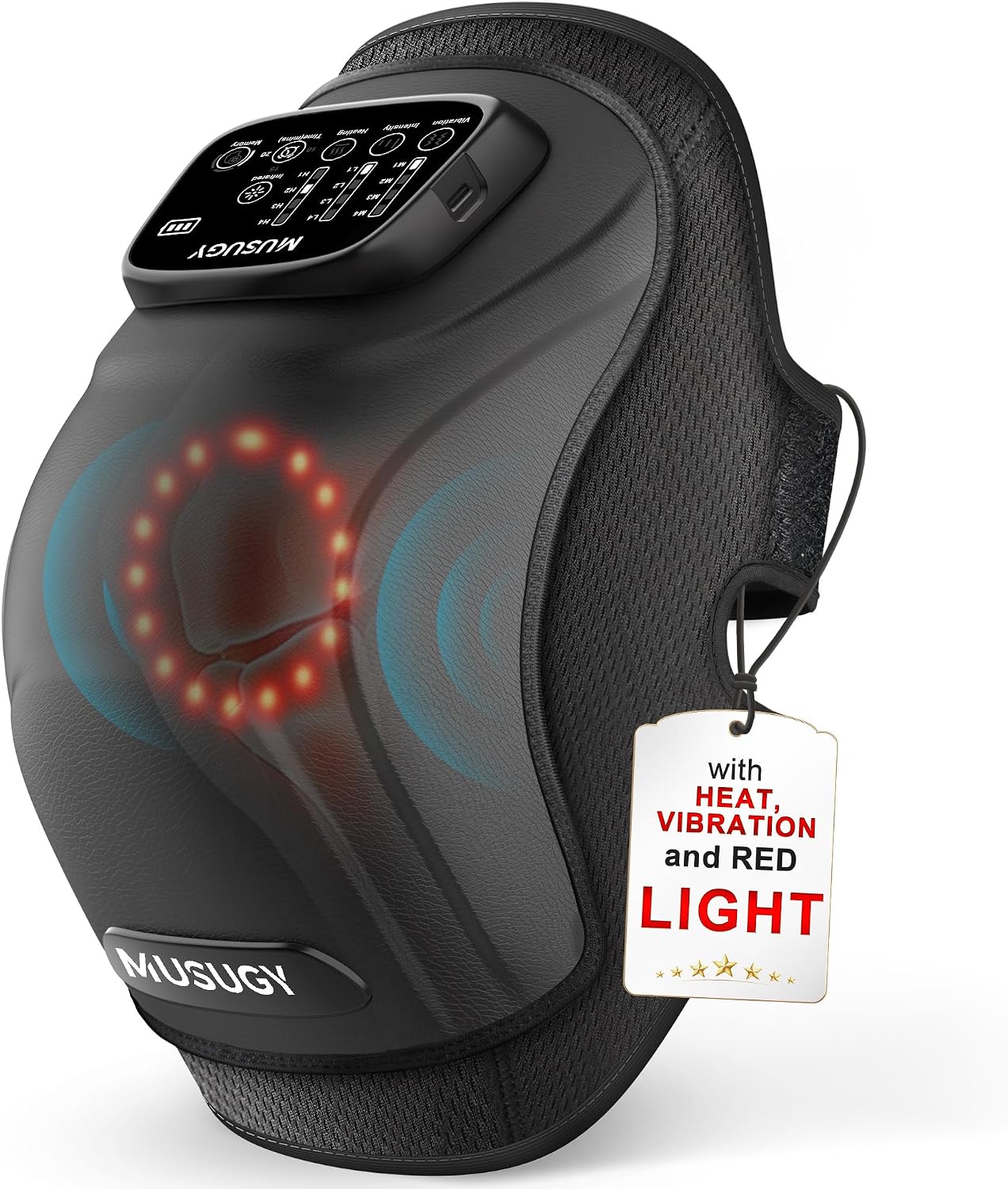 Knee Massager with Heat and Red Light Therapy for Pain Relief