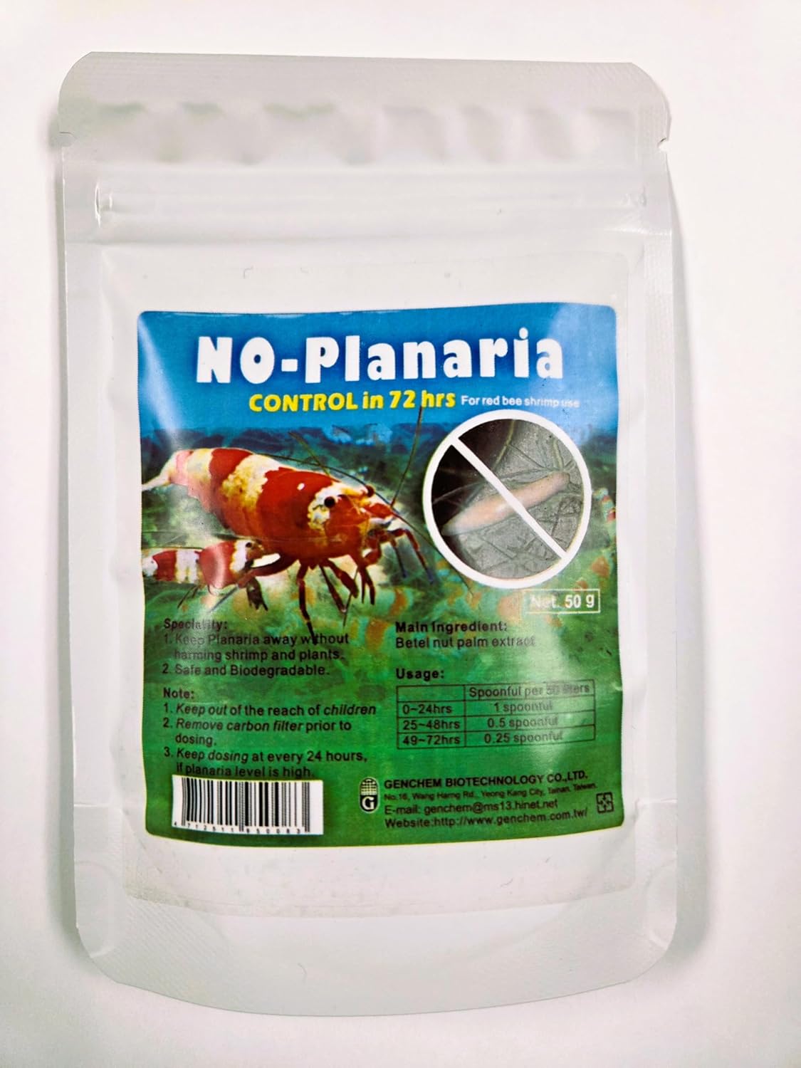 Genchem No Planaria Shrimp Safe Planaria Hydra Killer Shrimp Fish Planted Tank