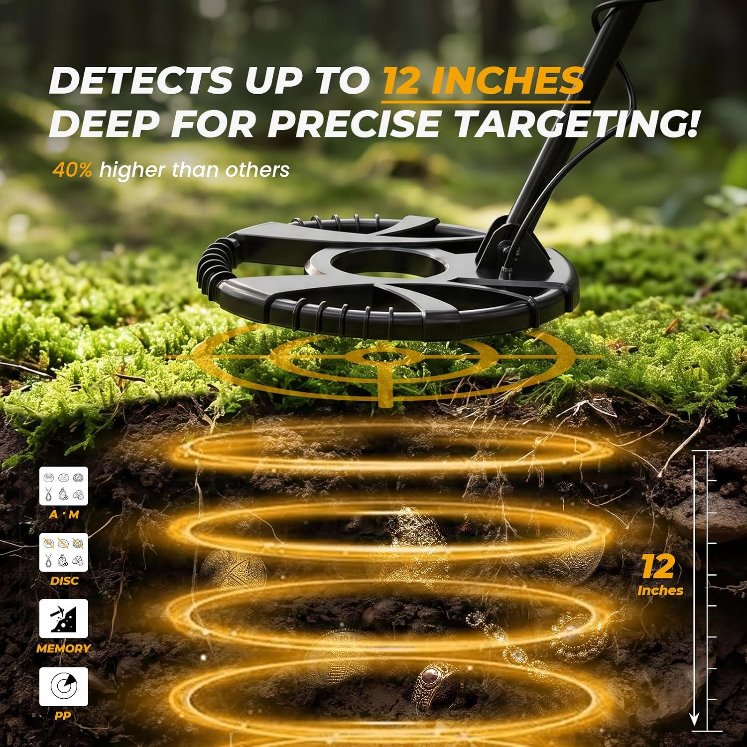 Higher Accuracy Metal Detector for Adults: 2026 Latest Professional Gold Detector with Backlit LCD, Advanced DSP Chip, IP68 Waterproof 10" Large Coil, Portable & Lightweight, Gifts for Men Fathers Dad