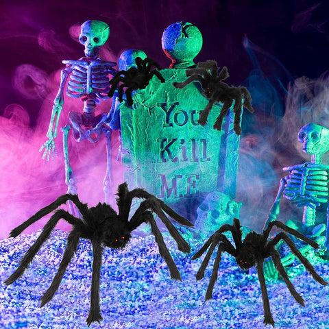 Halloween Decorations Outdoor Large Spiders: 8 Pack Halloween Spiders Decor