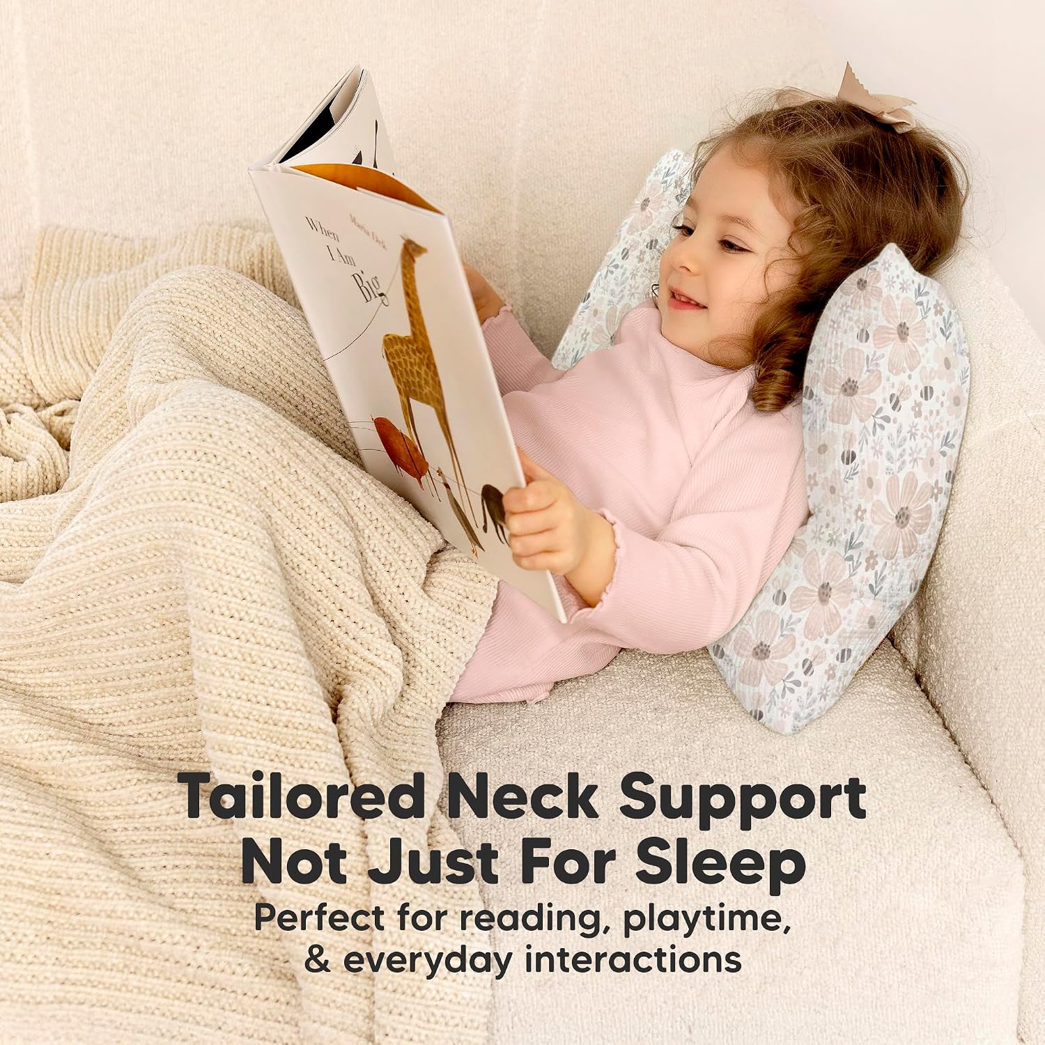 KeaBabies Toddler Pillow with Pillowcase,13x18 Soft Breathable (Flora Vale)