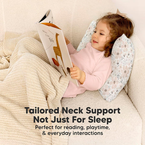 KeaBabies Toddler Pillow with Pillowcase,13x18 Soft Breathable (Flora Vale)