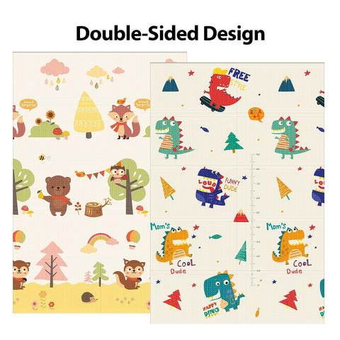 XVISHX Baby Play Mat, 74 x 50 Inch Play Mat Perfect for Use Baby Playpen, Foldable Baby Foam Playmat for Floor, Portable Waterproof Activity PlayMats for Babies, Infants and Toddlers