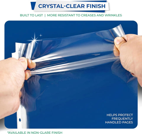 Samsill 200 Pack Heavy Duty Sheet Protectors, Crystal Clear, 8.5x11 Inch Page Protectors for 3 Ring Binder, Letter Size Protectors, Reinforced Holes, Clear Protector, Top Loading, Acid Free