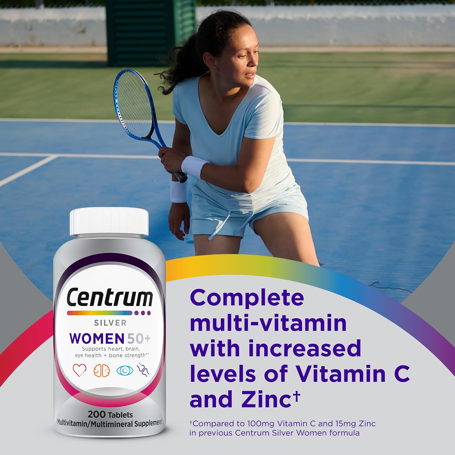 Centrum Silver Women's Multivitamin for Women 50 and Over, 200 Tablets