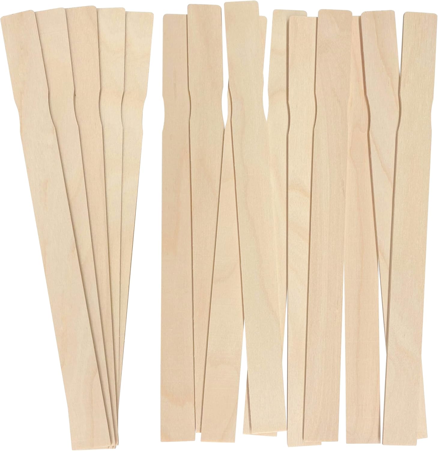 15 Pack Wooden Paint Stir Sticks, Paint Stirrers, 12 Inch Paint Mixing Sticks for Epoxy and Resin, Library and Garden Markers