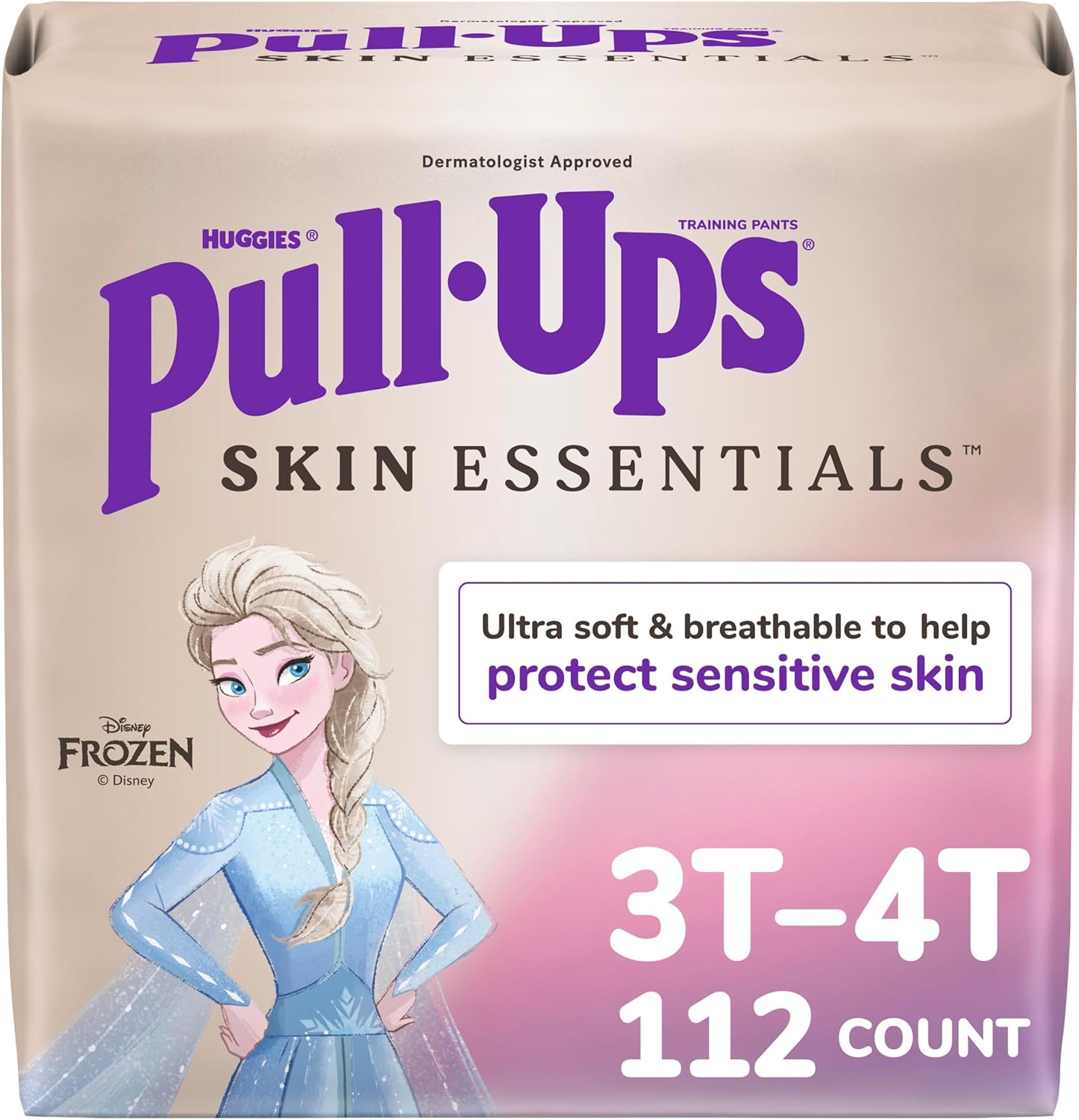 Pull-Ups Girls Skin Essentials Training Pants, 3T-4T, 112 Ct, 4 Packs of 28