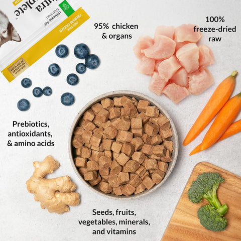 ULTIMATE PET NUTRITION Nutra Complete Freeze-Dried Dog Food Chicken 1lb x4