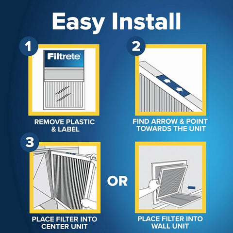 Filtrete 16x25x1 Air Filter MERV 5, 6-Pack AC Furnace HVAC, MPR 300 Basic Dust Defense, Pleated Electrostatic, Removes Lint
