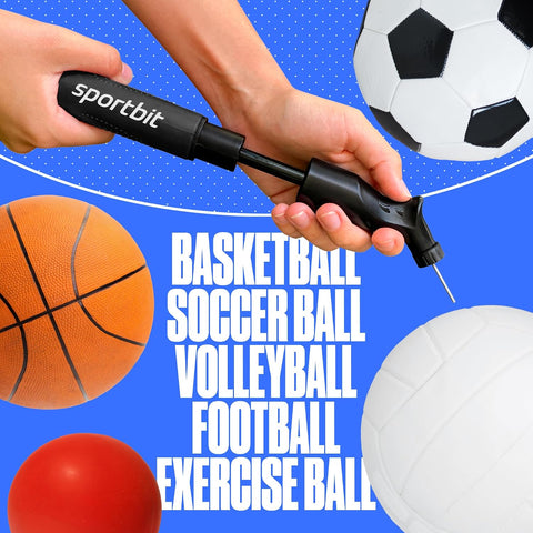 SPORTBIT Ball Pump for Sports Balls - Push & Pull Inflating System