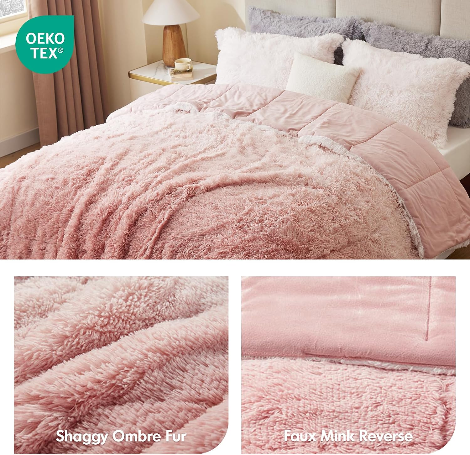 Intelligent Design Brielle Comforter Set, Full/Queen, 3 Piece, Blush