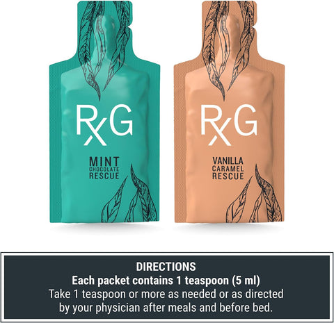 REFLUX GOURMET Mint Chocolate & Vanilla Caramel Rescue – Alginate Complex – Digestive Support Formula – Single Serve 25 Pack