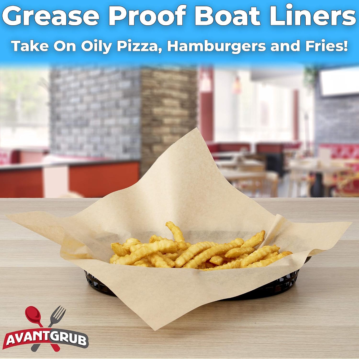 Eco Friendly, Grease Proof 12" x 12" Deli Wrap 1000 Pk. Best Kraft Food Wrapping Paper Sheets for Picnic, Festival, Fair or BBQ. Perfect Liner for Tray, Basket or Boat. Quality Bulk Restaurant Supply