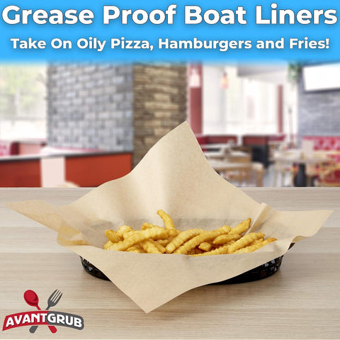 Eco Friendly, Grease Proof 12" x 12" Deli Wrap 1000 Pk. Best Kraft Food Wrapping Paper Sheets for Picnic, Festival, Fair or BBQ. Perfect Liner for Tray, Basket or Boat. Quality Bulk Restaurant Supply