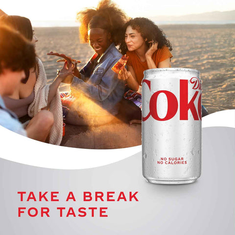 Diet Coke Soda Soft Drink Mini Cans, 7.5 fl oz, 6 Pack