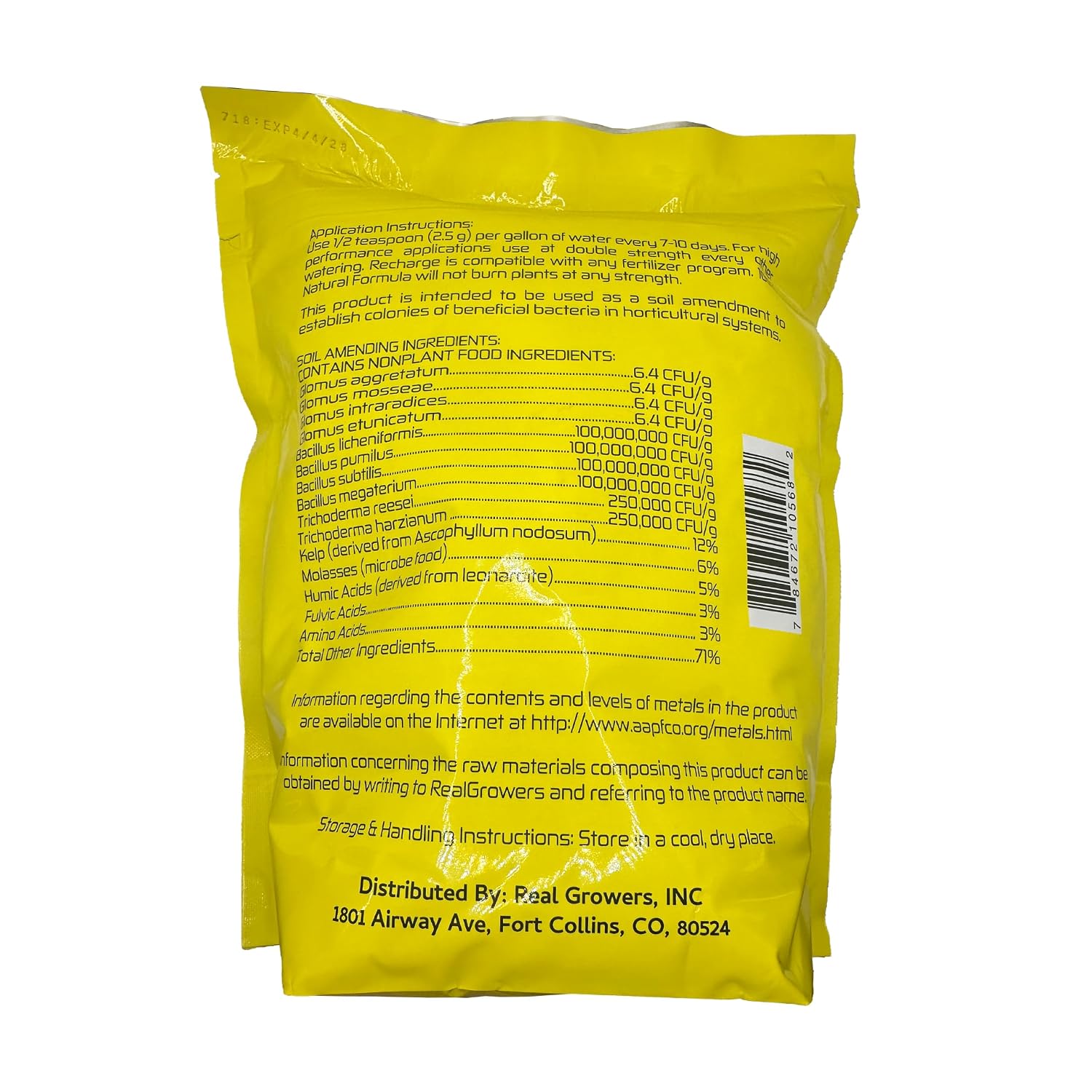Real Growers Recharge – 5lb | Mycorrhizae Soil Microbe Inoculant for Living Soil & Coco Coir | Improves Nutrient Uptake & Root Growth