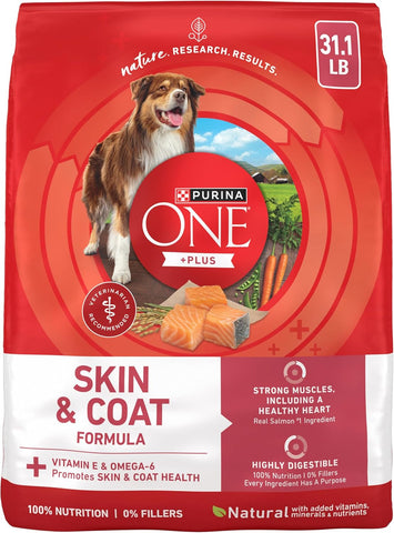 Purina ONE Plus Skin & Coat, Sensitive Stomach Dry Dog Food, 31.1 lb Bag