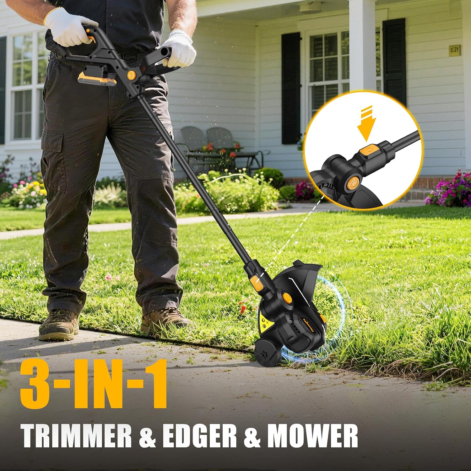 Cordless Weed Eater & Leaf Blower Combo Compatible with Dewalt 20V Battery