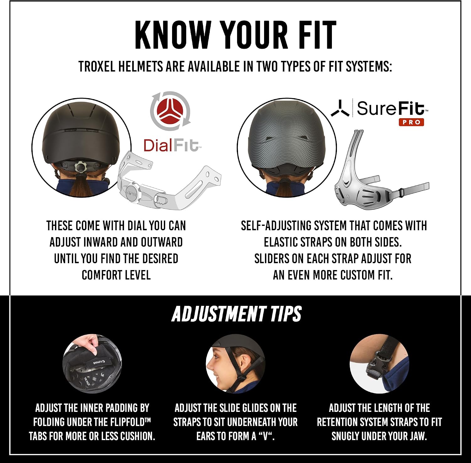 Troxel Spirit Duratec Full Coverage Horse Riding Helmet, Adjustable Fit