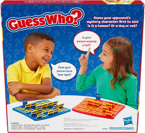 Hasbro Gaming Guess Who? Plus Board Game with People & Pet Cards