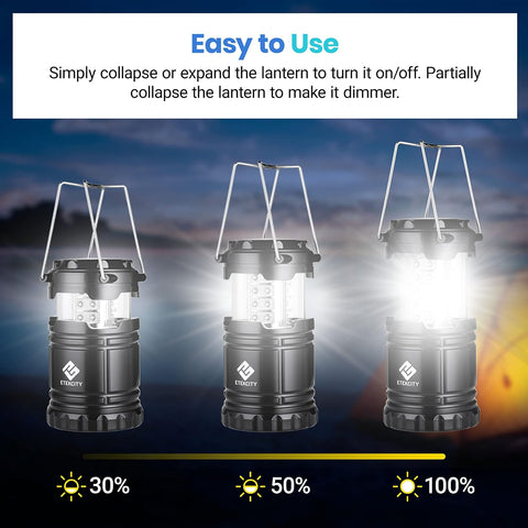 Etekcity LED Camping Lanterns, Battery Operated, 2 Pack
