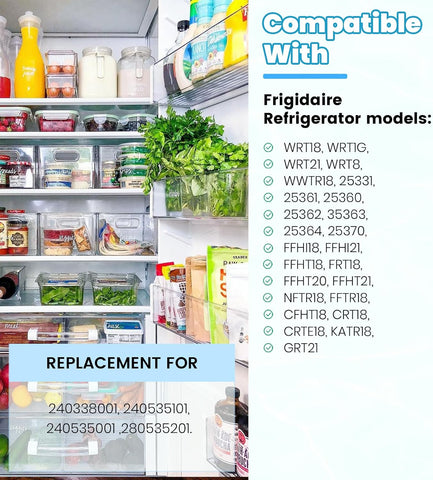 Kojem 240534701 Refrigerator Door Shelf Rail Compatible with Frigidaire
