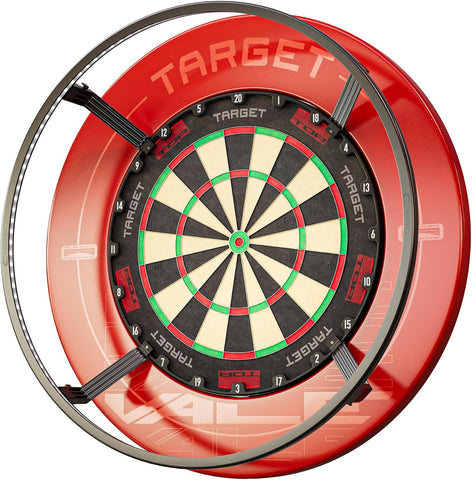Target Darts Corona Vision Dartboard Lighting System, Black Frame | White LED Dart Board Surround Ring Light with Magnetic Feet | Shadow Eliminating Dartboard Light | Professional Darts Accessories