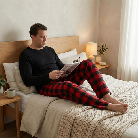#followme Polar Fleece Pajama Pants Set for Men Sleepwear PJs