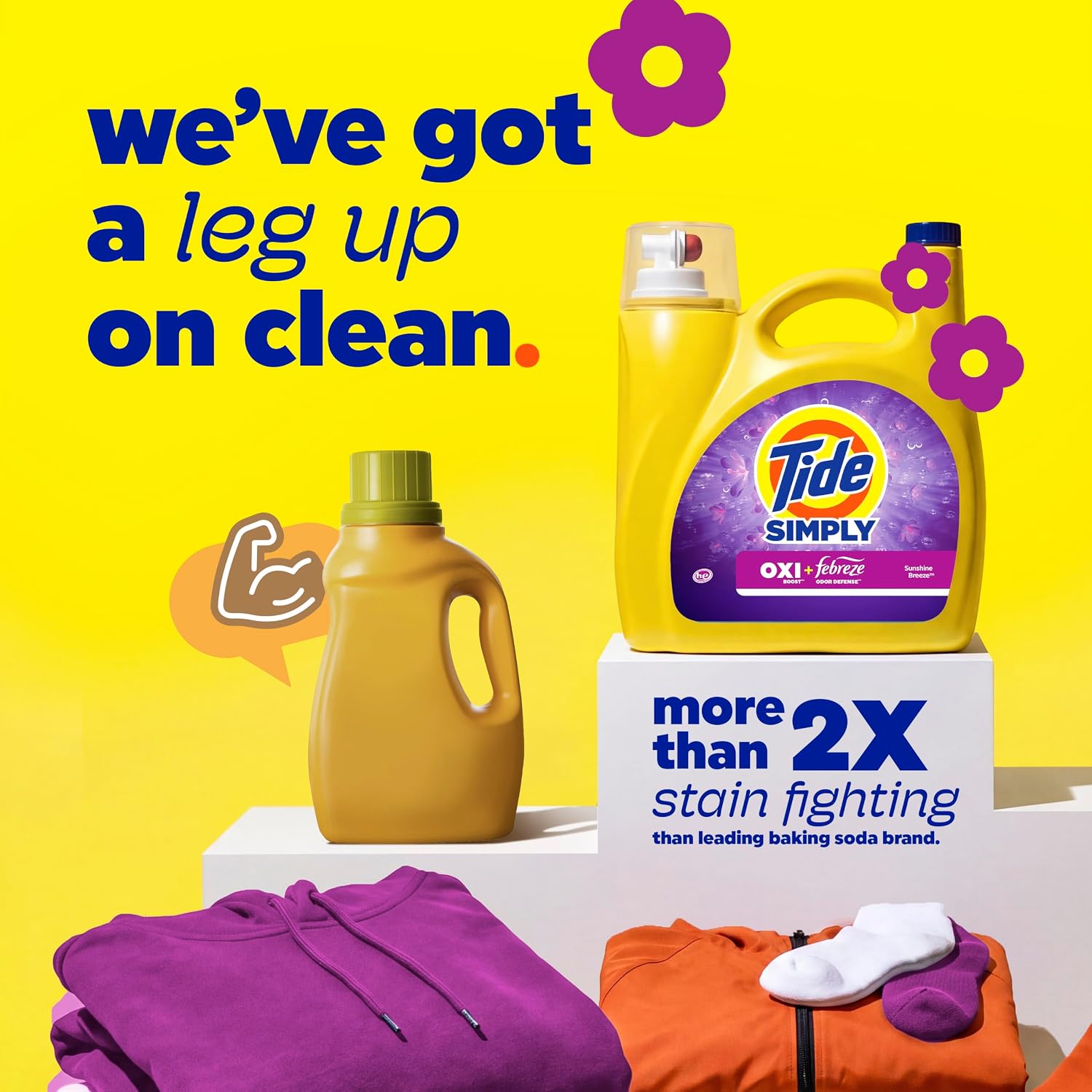 Tide Simply All-In-One Liquid Laundry Detergent, Berry Blossom Scent, 89 Loads, 112 fl oz