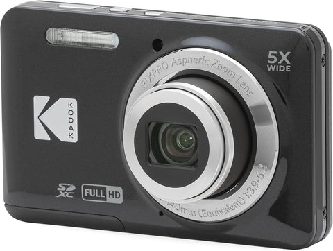 KODAK PIXPRO FZ55 16MP Compact Digital Camera, 5X Optical Zoom, Black