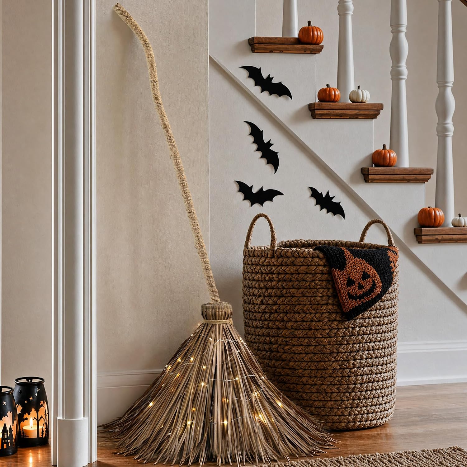 Halloween Decorations – 4.5FT Light Up Witch Broom
