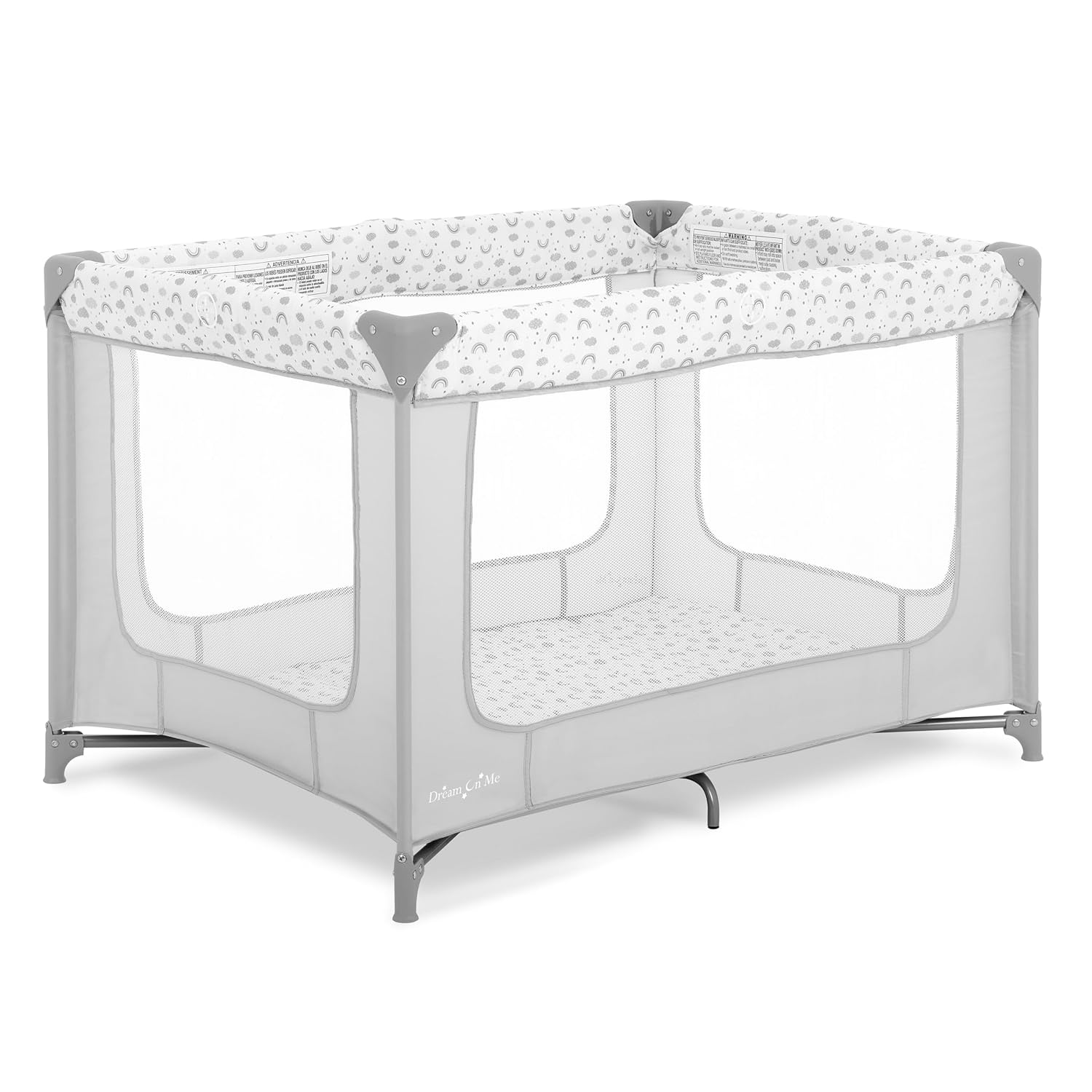 Dream On Me Zodiak Portable Playard, Compact for Travel, Carry Bag, C Grey