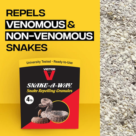Victor Snake-A-Way Outdoor Snake Repellent Granules for Yard, 4 lb Bag