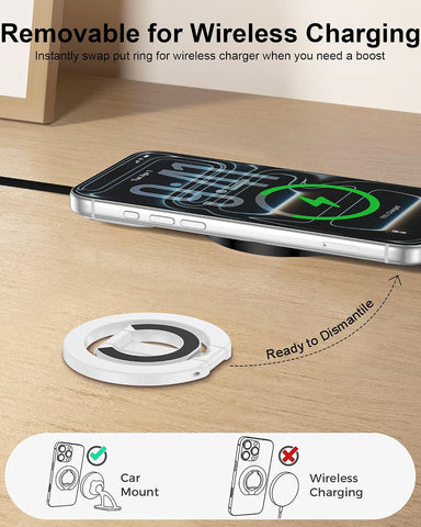 Magnetic Phone Ring Holder for iPhone 17 Pro Max/17Pro/Air/17/16 Pro/15/14