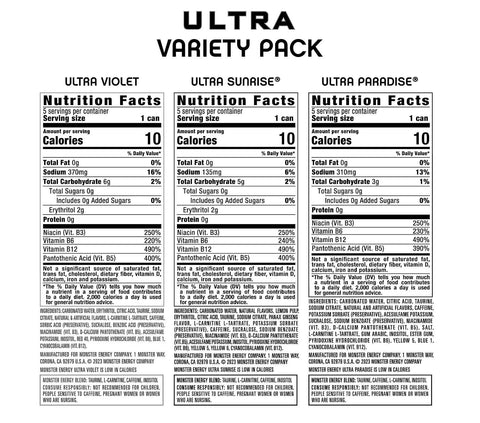 Monster Energy Ultra Variety Pack, POP, Sugar Free Energy Drink, 16 Ounce