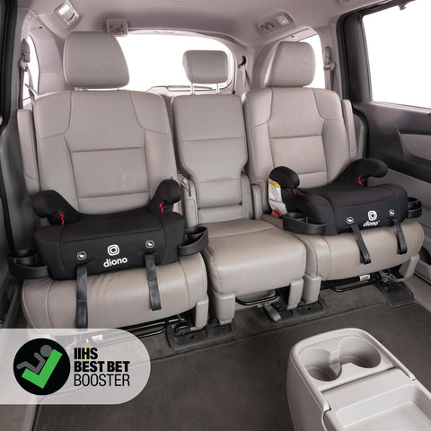 Diono Solana 2 XL 2022, Dual Latch Connectors, Lightweight Backless Belt-Positioning Car, 8 Years 1 Booster Seat, Black