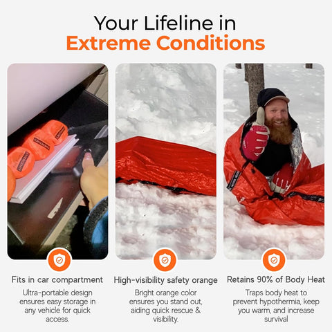 Sierra Madre Emergency Sleeping Bag, Waterproof Thermal Bivy Sack
