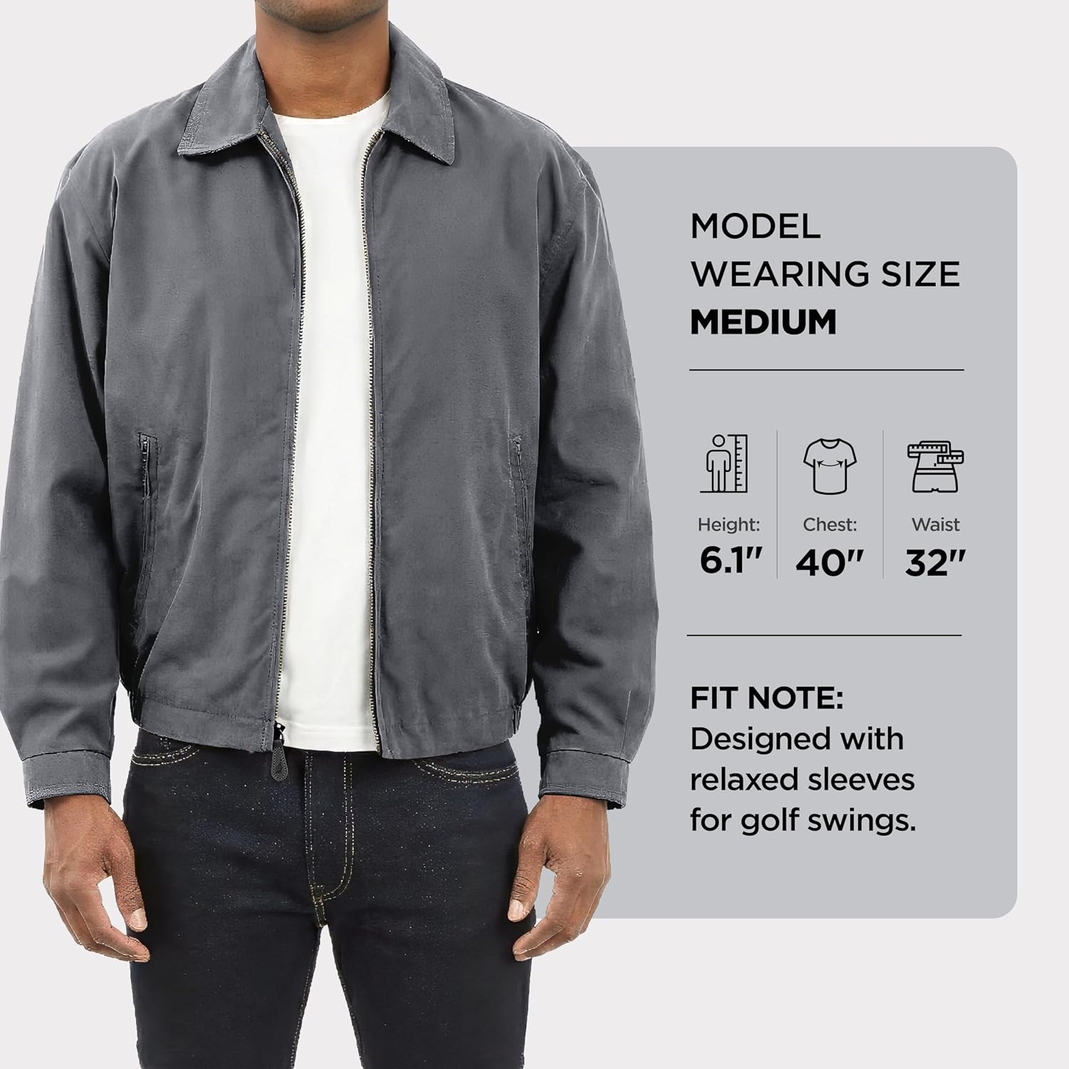 London Fog Men's Auburn Zip-Front Golf Jacket