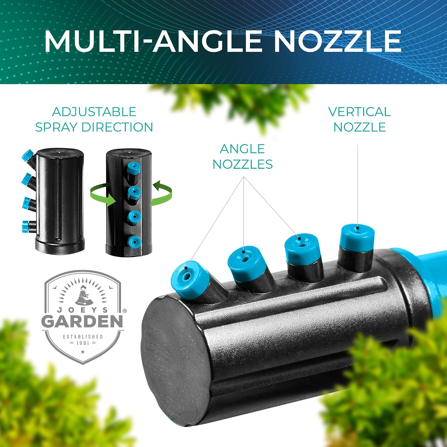 Joeys Sprinkler for Yard, Rotating Garden Sprinkler for Large Area Coverage, Lawn and Yard Sprinklers (Blue)