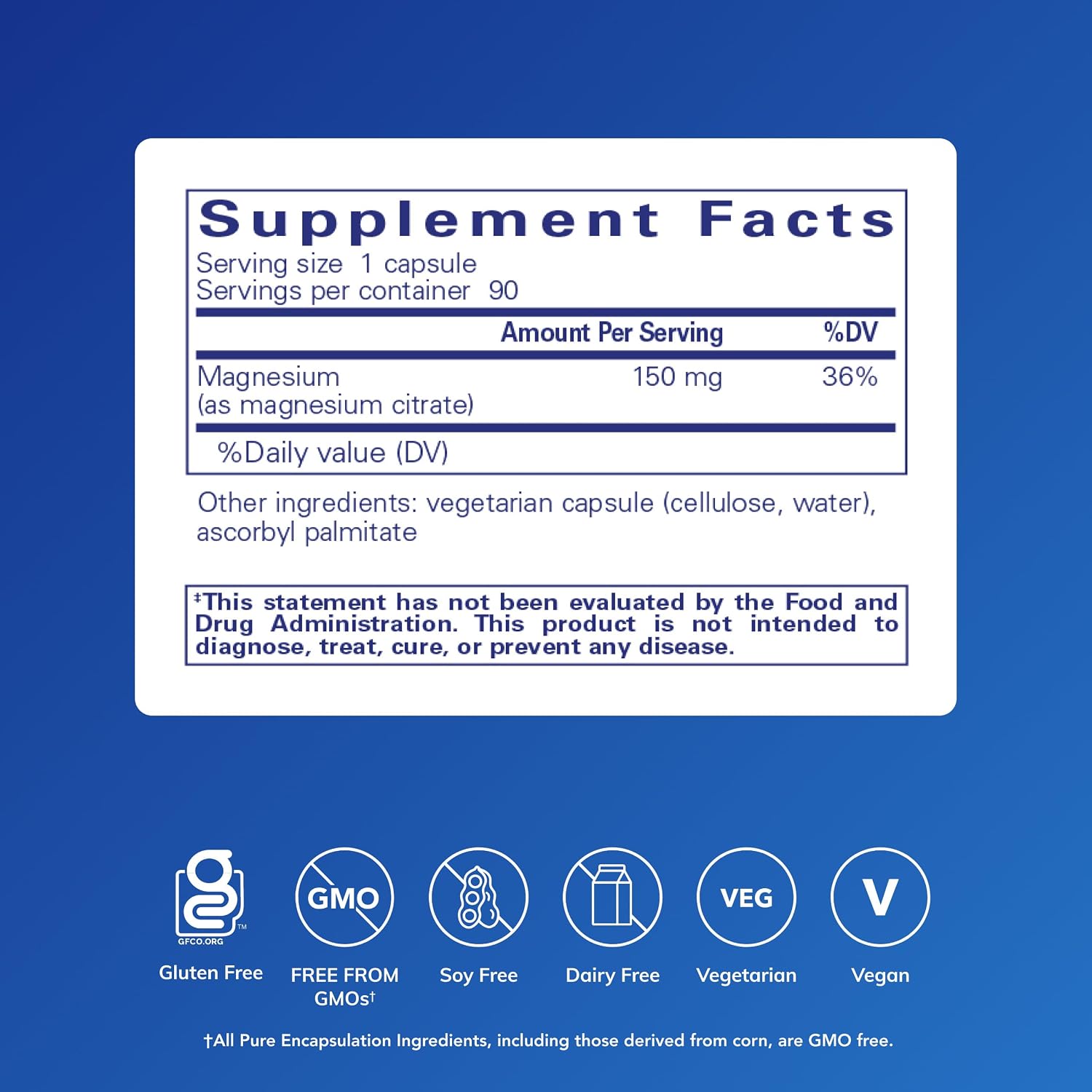 Pure Encapsulations Magnesium (Citrate), 90 Capsules