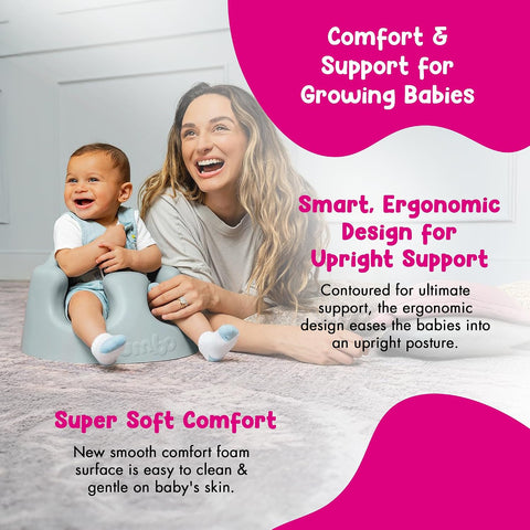 Bumbo Baby Soft Foam Floor Seat Plus+ w/Tray, 3 to 12 Mos., Desert Mirage