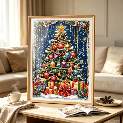Pearl Christmas Tree Diamond Painting Kits for Adults,5D Diamond Art